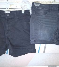 2 Pairs Of Jean Shorts Daisy Duke Black Shorts Size 4 Like New teens  women's