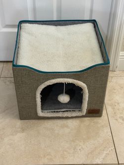 Foldable Cat House Cube: Cozy Cave Bed