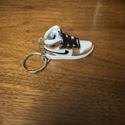 Mini 3D AJ1 sneaker shoe keychain Mid SE 'Metallic Gold'