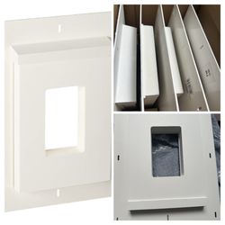 Builders Edge SMR68TW Sturdimount Receptacle Primed Mounting Block, 6" W X 8-1/2" H, Fiber Cement