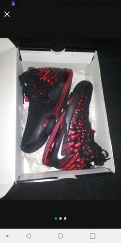 Black And Red Lebrons Youth Size 7
