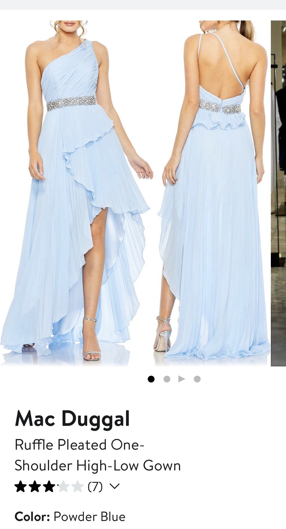 Mac Duggal baby Blue Gown Worn Once