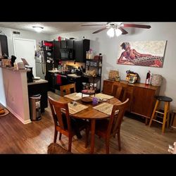 Kitchen or dining table with buffet