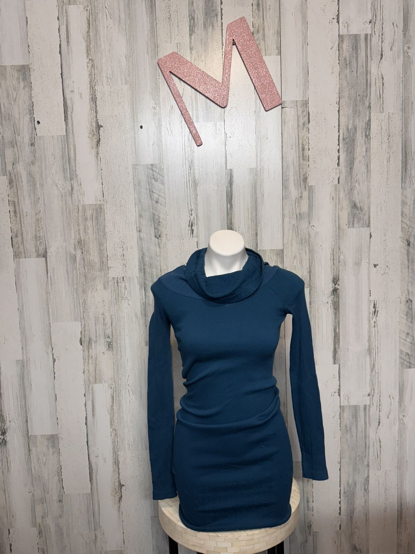 JJ Authentic Blue Knit Sweater Dress