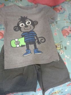 boys short sleeve shirt and shorts