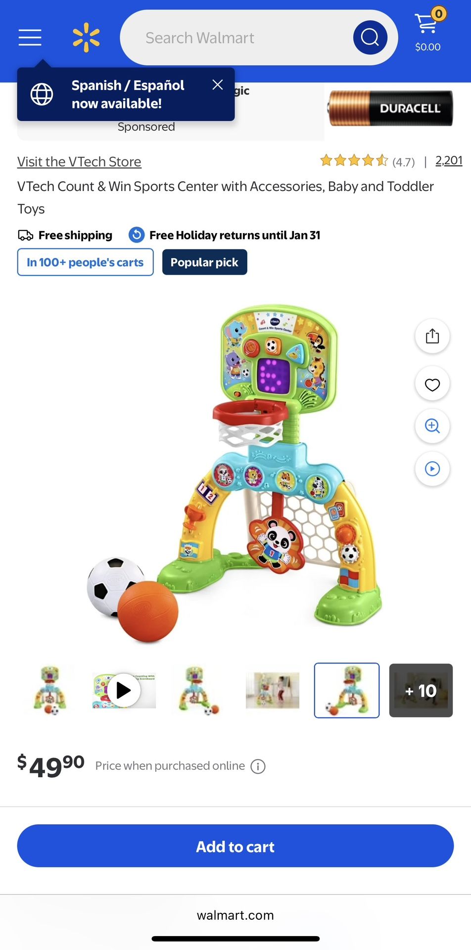 Vtech Count & Win Sports Center