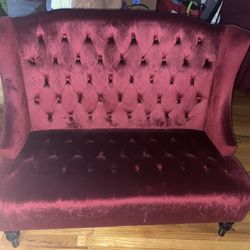 Suede Velvet Love Seat