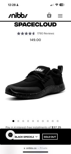 New Snibbs Black Unisex Shoes 7.5M/9W