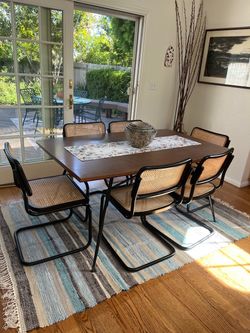 Six chairs rattan cesca Breuer style
