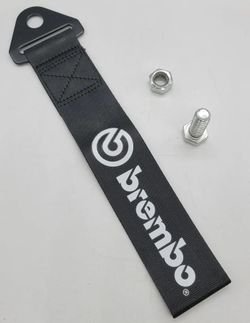 Brand New Brembo High Strength Black Tow Towing Strap Hook For Front / REAR BUMPER JDM