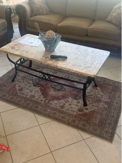 High-End Marble Table Set – Metal Base