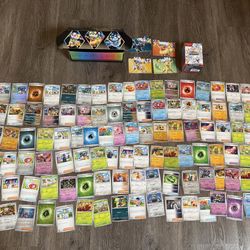 104 brand new Pokemon Prismatic Evolutions cards, empty boxes and 4 dividers  Price is firm