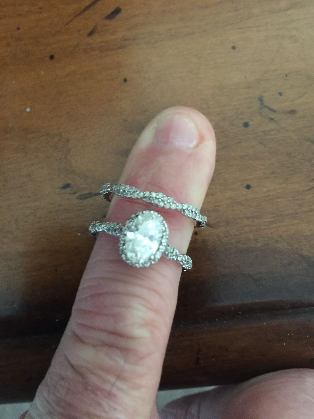 1 1/2 Carat Diamond Engagement Ring With Matching Wedding Ring