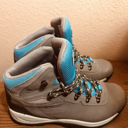 Columbia Women's Gray and Blue Hiking Boots - Size 8 Wide