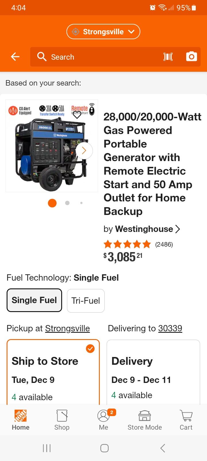 28000 Watt Gas Generator