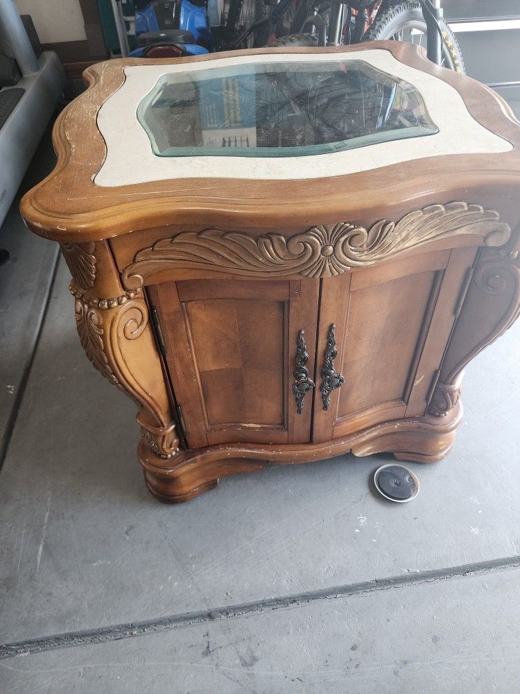 Glass Table Side Table