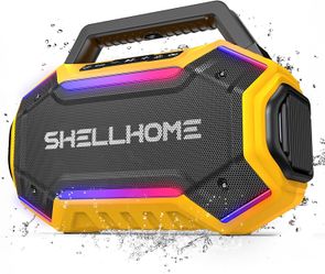 Bluetooth 6.0 Speakers Outdoor, 80W(Peak) Loud Speaker with Bass, 30H Playtime, IPX6 Waterproof, RGB Lights, BassUp 2.0, TWS, Portable Large Jobsite S