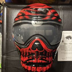 Save Place Tactical Red Skull Mask