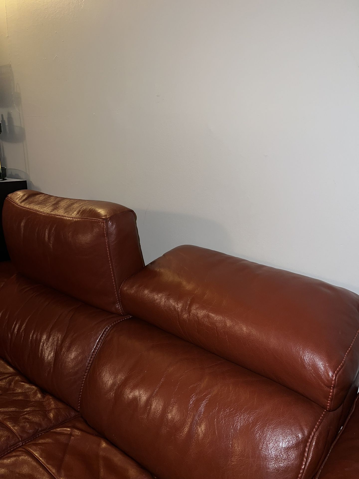 Beautiful Red Leather Sofa