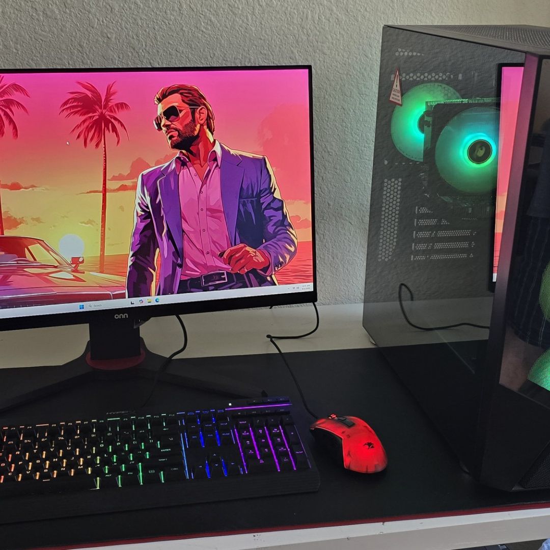 Gaming PC Ryzen 7 3.7GHz 16GB RTX 3050 1TB NVMe + monitor/kbd/mouse for ...