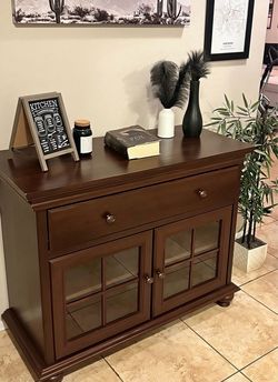 TV Console / Storage Cabinet with Glass Door