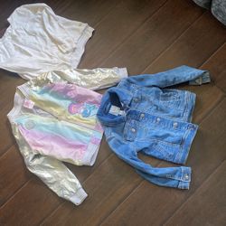 Girls Size 5-6 Sweater Jacket Denim