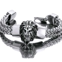 Stainless Steel Lion Bracelet 