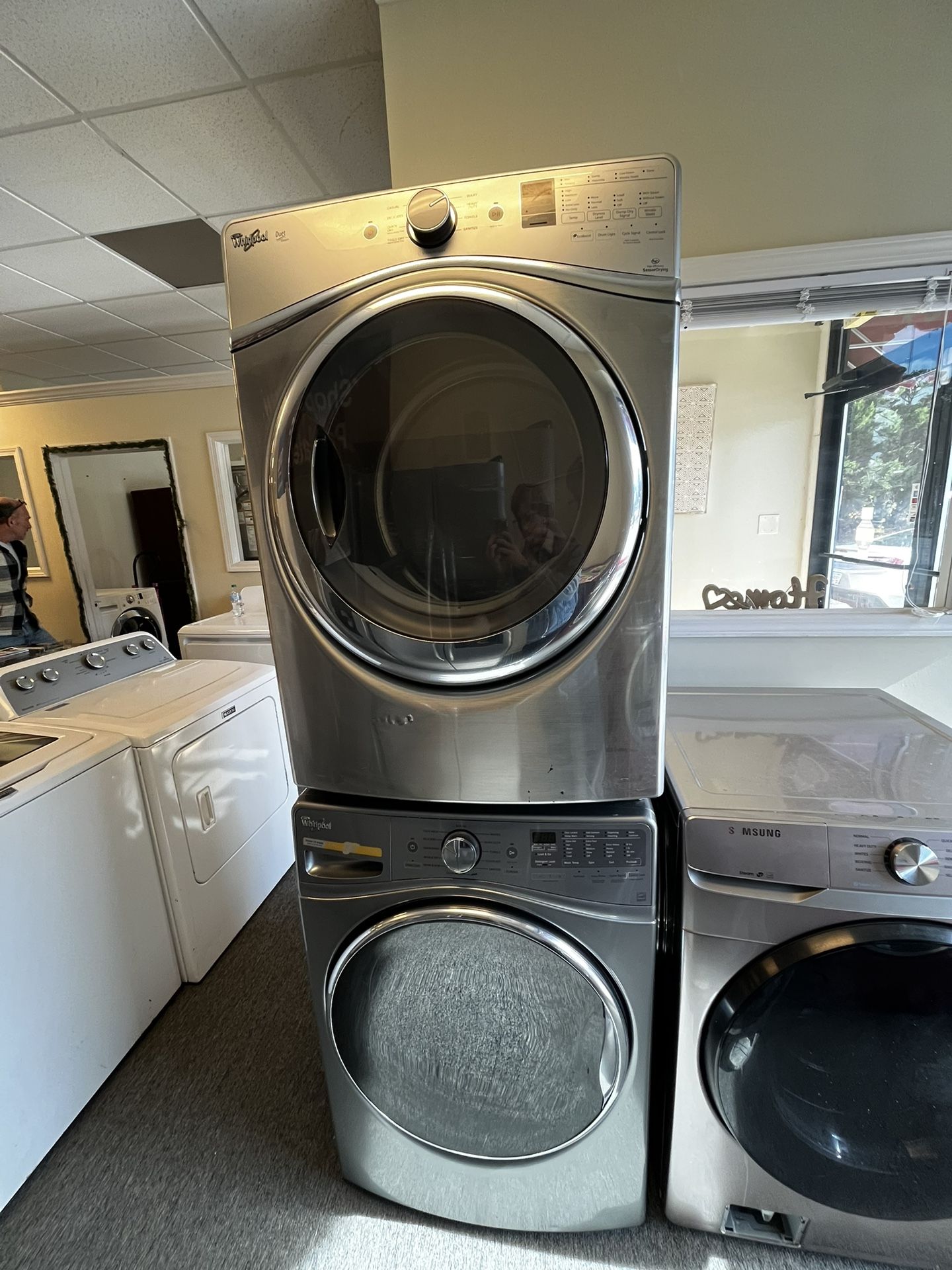 Whirlpool Grey Front Load Washer & Dryer Set