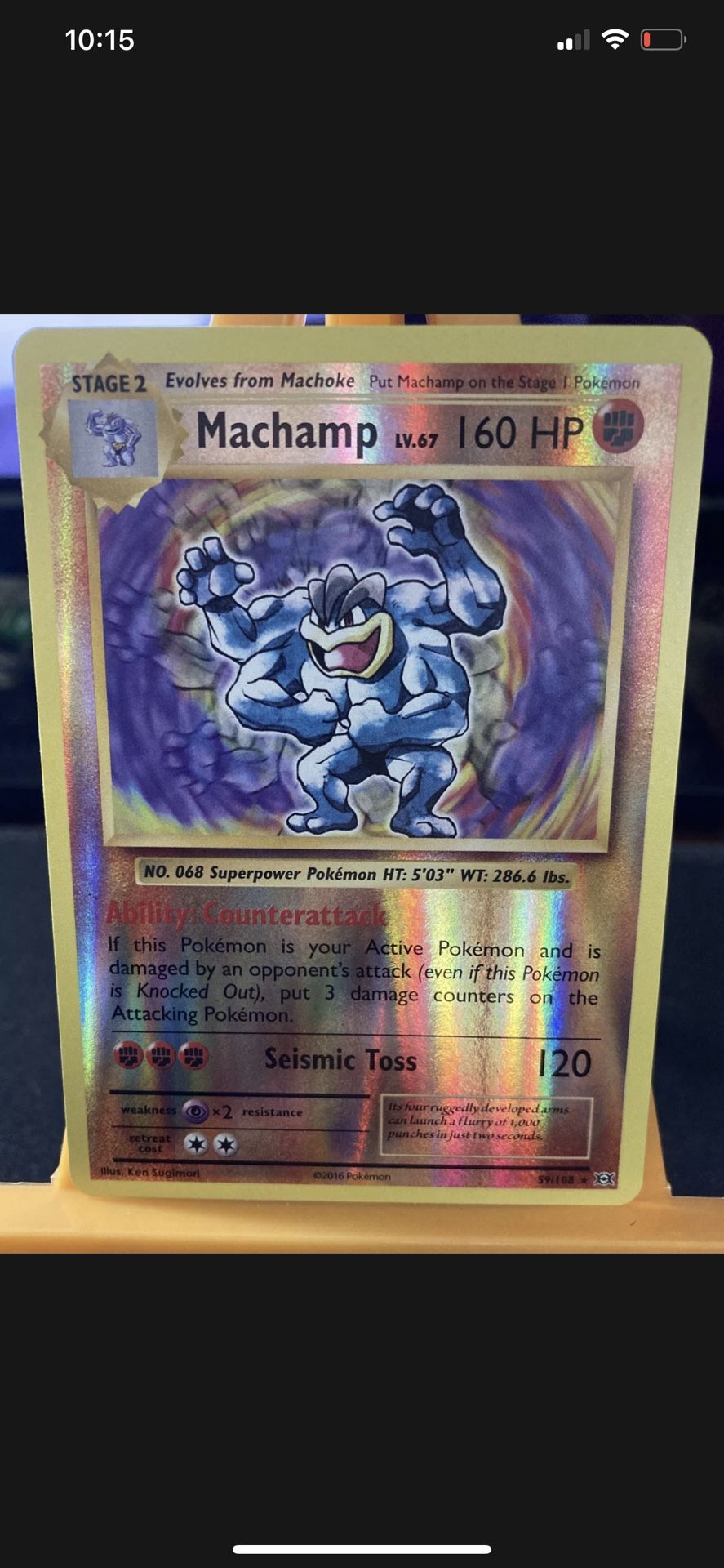 Machamp Reverse Holo 59/108 2016 Pokemon XY: Evolutions Set NM/MINT