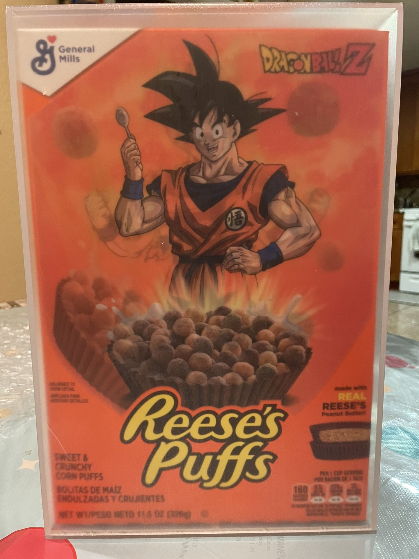 REESE’S PUFFS x DRAGON BALL Z Limited Edition Holographic Cereal Box