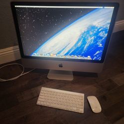 24 Mac Computer 2009 Works Used Needs Comes With Wireless Keyboard Amd Mouse Apple 