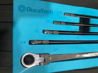 DURATECH Extra Long Flex-Head Ratcheting Wrench Set, 5-Piece, SAE