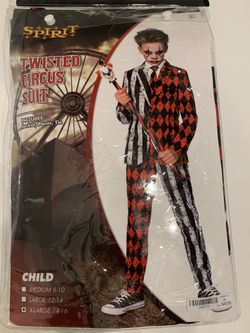 Halloween Costume Twisted Circus Suit
