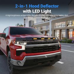 2-in-1 Hood Deflector with LED Lights
