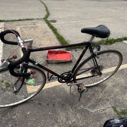 Black and red vintage road bike