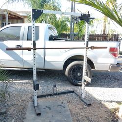 Squat Rack And Olympic Bar