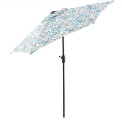 Style Selections 7.5-ft Patio Umbrella Tropical Print NEW (contact info removed)
