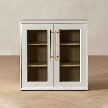 mopio Blake Storage Cabinet, Small Modular Accent Display Sideboard Buffet Cabinet with Storage, Media Console Credenza, for Kitchen, Coffee Bar, Pant