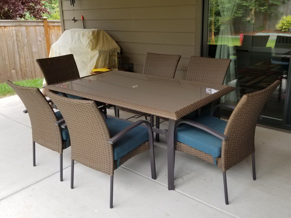 7 piece chairs and table patio furniture