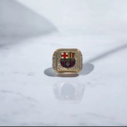 14K YG FCB Football Club Rings 