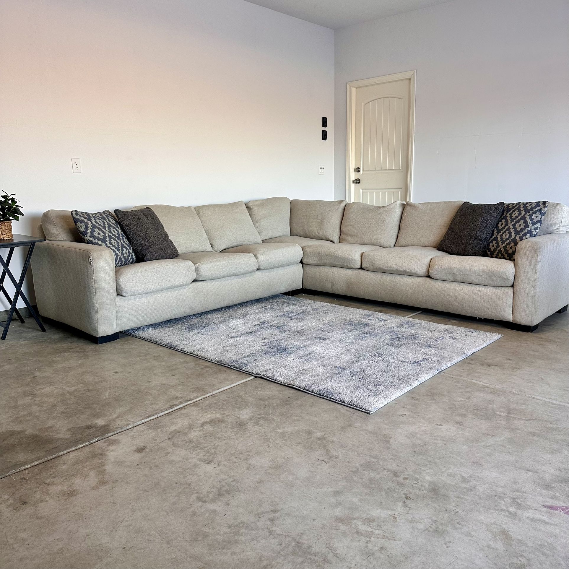 Delivery Available Beige Sectional