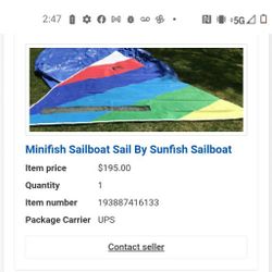 Mini Sunfish Sail