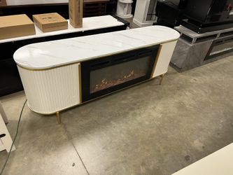 New, 70”TV stand With Fireplace