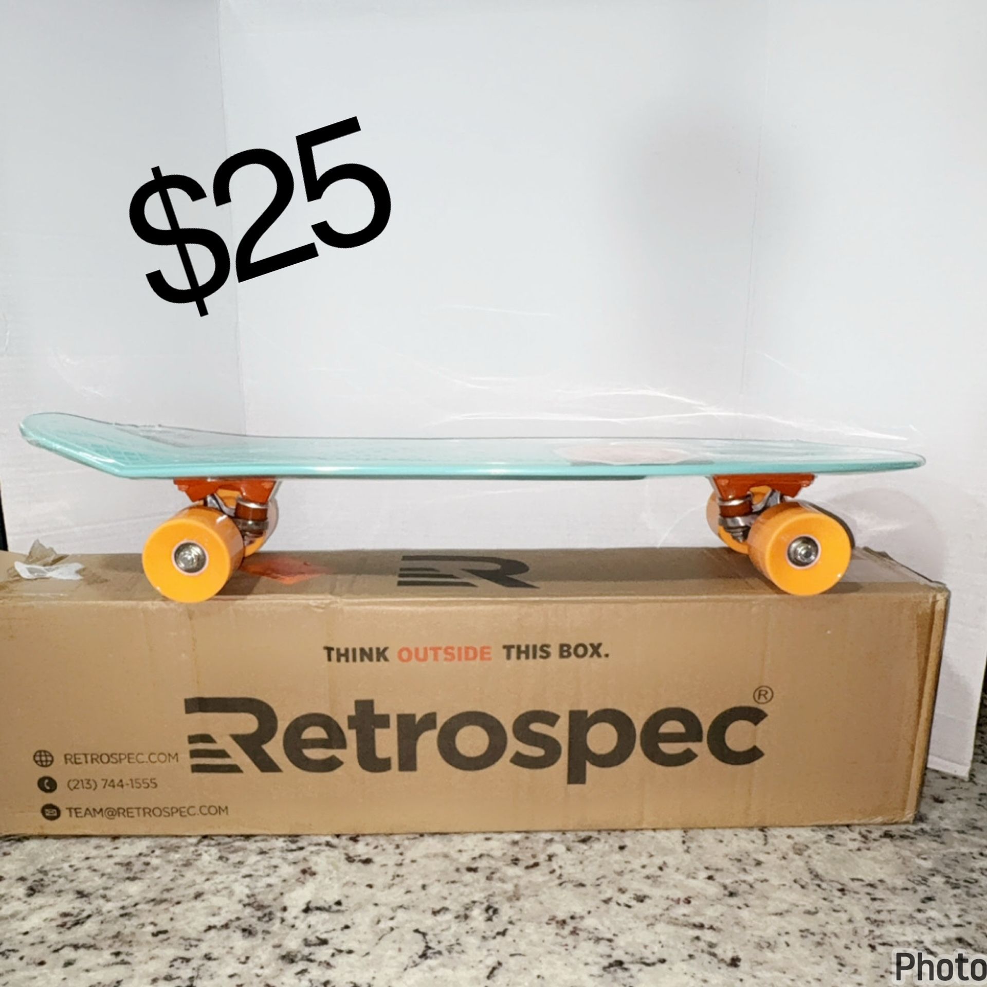Retrospec Quip Mini Cruiser Skateboard 22.5" And 27" Classic Retro Plastic Cruiser Complete Skateboard With ABEC 7 Bearings And PU Wheels Compact Boar