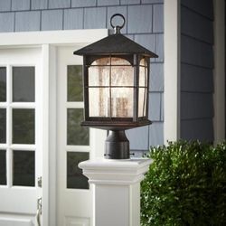 Brimfield 3-Light Outdoor Aged Iron Post Light