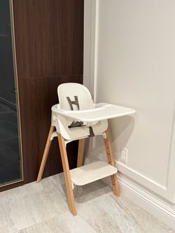 Stokke Steps High Chair for Babies & Children, White/Natural