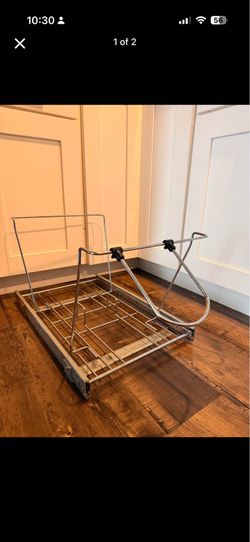Pull out trash bin holder.