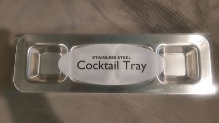 Amco stainless steel cocktail tray, new