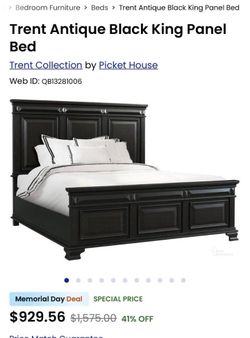 King bed frame with base
