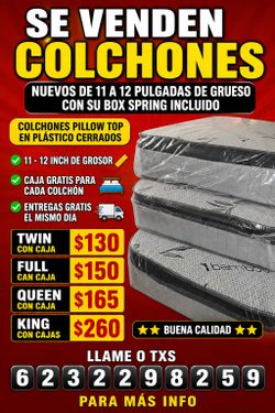 Colchones nuevos con entregamos inmediato